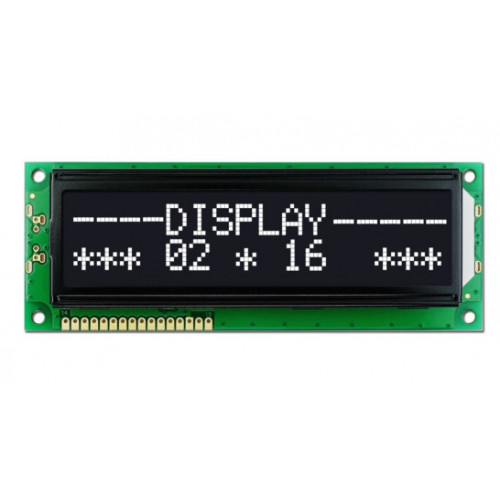 LCD 16x2 White on Black - Micro Robotics