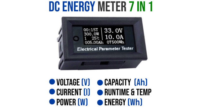 Display OLED 7 In 1 100V 10A White OLED Digital Electrical Parameter ...