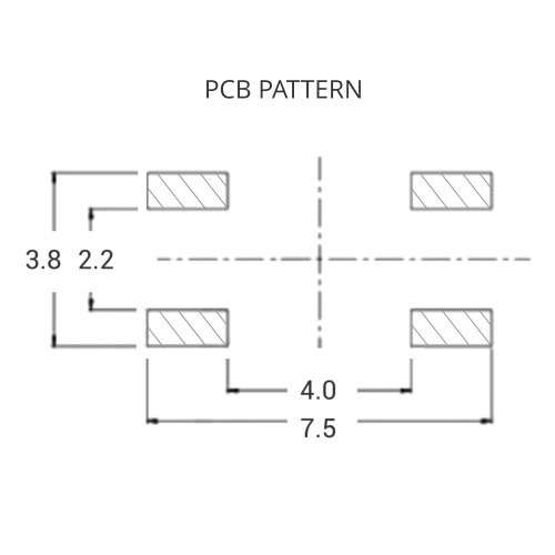 Tactile Switch 4.5x4.5 H=3.8mm SMD (25 pack) - Micro Robotics
