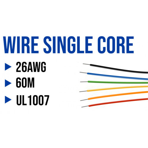 Wire 60m 26AWG Single Core - 6 Colours - Micro Robotics