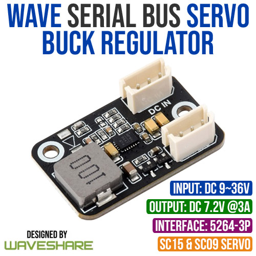 Wave Serial Bus Servo DC Buck Regulator - 7.2V - Micro Robotics