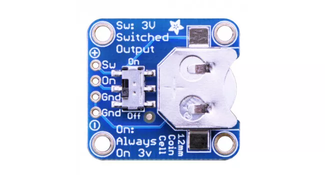 Adafruit CR1220 Coin Cell Battery Breakout with On-Off Switch