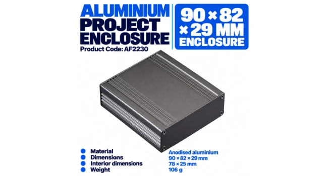 Enclosure Aluminium 90x82x26mm