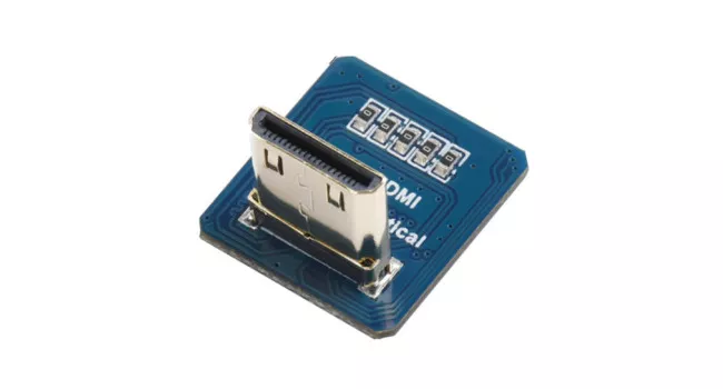 Mini HDMI Male to Ribbon Connector, 90 Degree Mini HDMI Male to Ribbon Connector, 90 Degree
