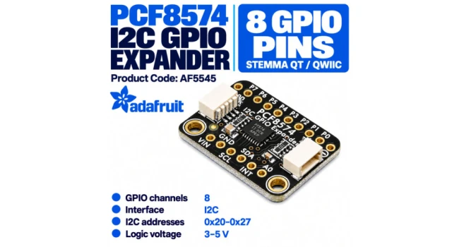 Adafruit PCF8574 I2C GPIO Expander Breakout - STEMMA QT / Qwiic Adafruit PCF8574 I2C GPIO Expander Breakout - STEMMA QT / Qwiic