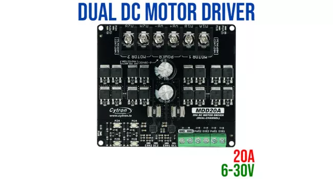 Dual Motor Driver - 20A, 6-30V Dual Motor Driver - 20A, 6-30V