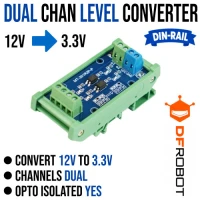 DF Robot Dual Channel Opto Isolated Voltage Level Converter 12V to 3.3V DF Robot Dual Channel Opto Isolated Voltage Level Converter 12V to 3.3V