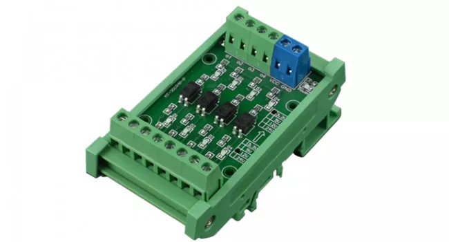 DIN Rail Opto Isolated 12V to 3.3V Logic Level Converter - 4 Channel DIN Rail Opto Isolated 12V to 3.3V Logic Level Converter - 4 Channel