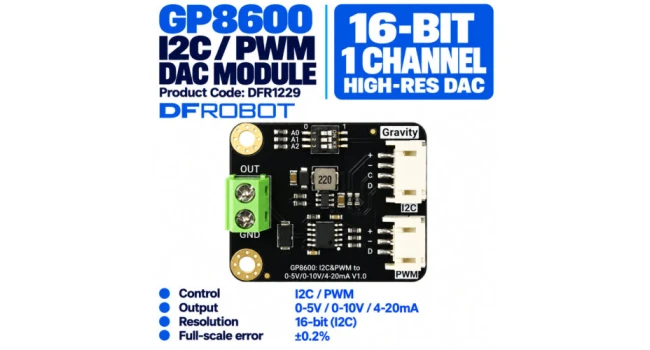 DF Robot GP6800 16BIT D/A Converter 4-20mA Output DF Robot GP6800 16BIT D/A Converter 4-20mA Output
