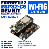 DF Robot FireBeetle 2 ESP32-C5 Dev Board – WiFi 6 (Dual-Band 2.4G/5G) DF Robot FireBeetle 2 ESP32-C5 Dev Board – WiFi 6 (Dual-Band 2.4G/5G)