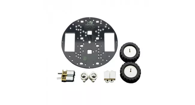 Robot Chassis Round + 2 Wheels & Motor