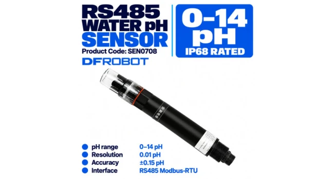 DF Robot RS485 Modbus Water Quality pH Sensor IP68 DF Robot RS485 Modbus Water Quality pH Sensor IP68