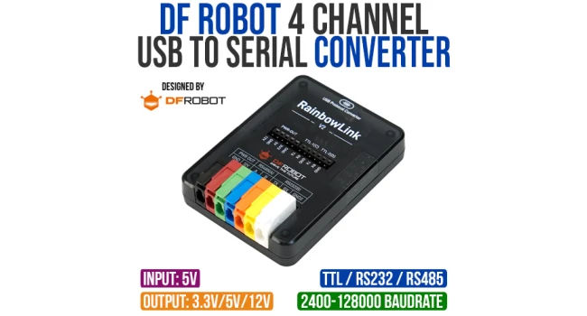 DF Robot RainbowLink V2 Isolated USB Protocol Converter – 4 Channel DF Robot RainbowLink V2 Isolated USB Protocol Converter – 4 Channel