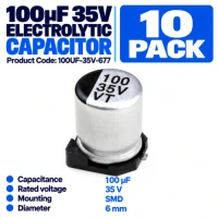 Capacitor 100uF 35V Electrolytic SMD 10P Capacitor 100uF 35V Electrolytic SMD 10P