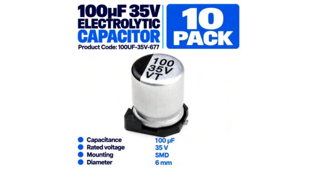 Capacitor 100uF 35V Electrolytic SMD 10P Capacitor 100uF 35V Electrolytic SMD 10P