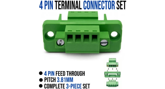 Through-Wall 4-Pin Terminal Connector Set Through-Wall 4-Pin Terminal Connector Set