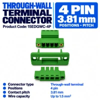 Through-Wall 4-Pin Terminal Connector Set Through-Wall 4-Pin Terminal Connector Set