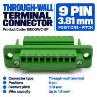Through-Wall 9-Pin Terminal Connector Set Through-Wall 9-Pin Terminal Connector Set