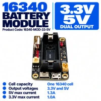 16340 Battery Module - 1 Cell 3.3/5V 16340 Battery Module - 1 Cell 3.3/5V