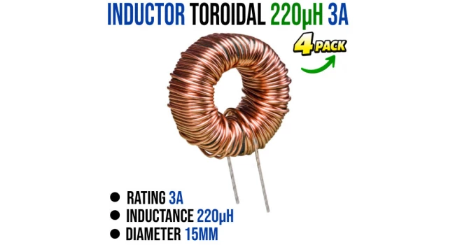 Inductor Toroidal 220uH 3A 