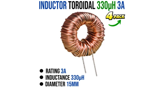 Inductor Toroidal 330uH 3A Inductor Toroidal 330uH 3A