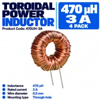 Inductor Toroidal 470uH 3A Inductor Toroidal 470uH 3A