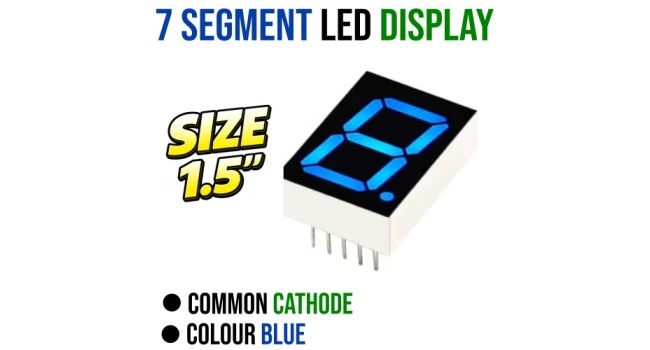 7 Segment 1.5 inch Common Cathode - Blue 