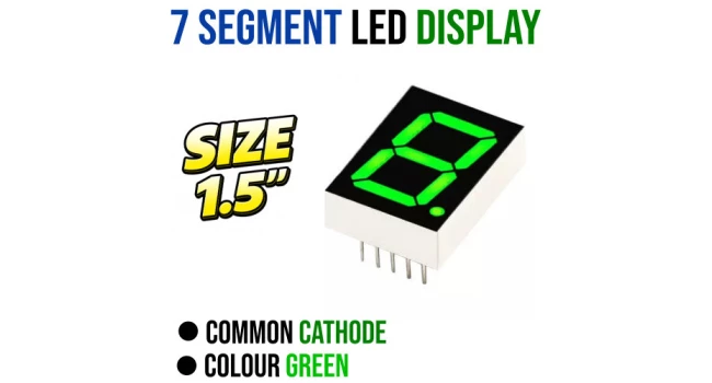 7 Segment 1.5 inch Common Cathode - Green