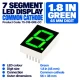 7 Segment 1.8 inch Common Cathode - Green