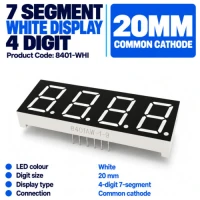 7 Segment 4 Digit Common Cathode - White 7 Segment 4 Digit Common Cathode - White