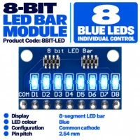8-Bit Blue LED Bar Module – Common Cathode 8-Bit Blue LED Bar Module – Common Cathode