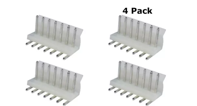 A3961 7 Pin Connector, Right Angle - 3.96mm Pitch (4 Pack)