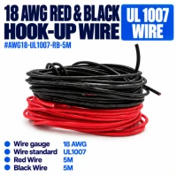 18 AWG Red and Black UL 1007 Wire 5m 18 AWG Red and Black UL 1007 Wire 5m