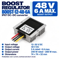 Boost Regulator, Vin 12-30V, Vout 48V 6A