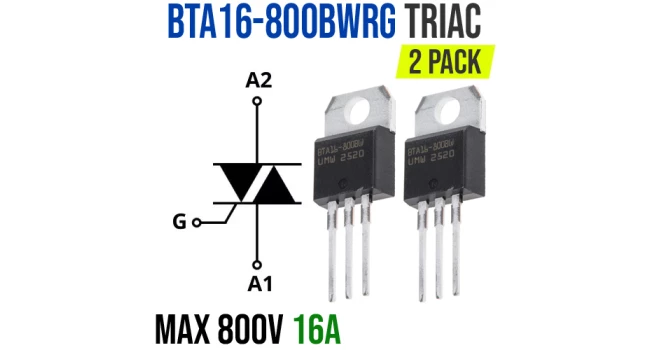 BTA16-800BWRG Triac (2 Pack) BTA16-800BWRG Triac (2 Pack)