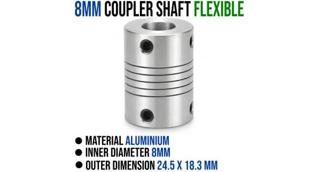 Coupler Shaft Flexible 8 x 8mm Coupler Shaft Flexible 8 x 8mm