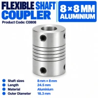 Coupler Shaft Flexible 8 x 8mm Coupler Shaft Flexible 8 x 8mm