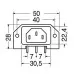 C14 Power Connector, PCB Mount, Male, 220V AC C14 Power Connector, PCB Mount, Male, 220V AC