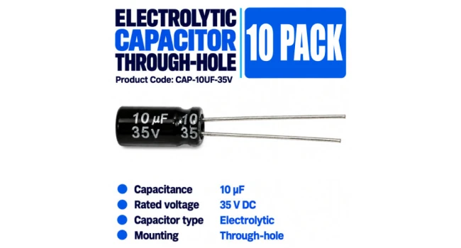 Capacitor 10UF 35V Through Hole (10 Pack) Capacitor 10UF 35V Through Hole (10 Pack)