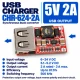 Step Down Buck Voltage Regulator Input 6-24V, Output 5V 2A USB A Step Down Buck Voltage Regulator Input 6-24V, Output 5V 2A USB A