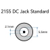 DC Barrel Power Jack, Female, SMD, 2155 Standard, 10 Pack