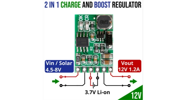 DC-DC Boost Regulator and Charger - 12V