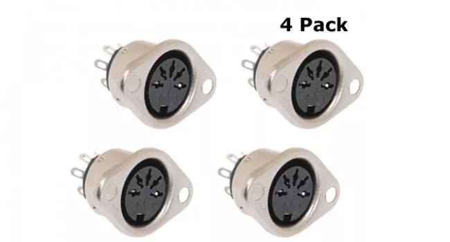 Din 5P Panel Mount Connector (4 Pack) Din 5P Panel Mount Connector (4 Pack)
