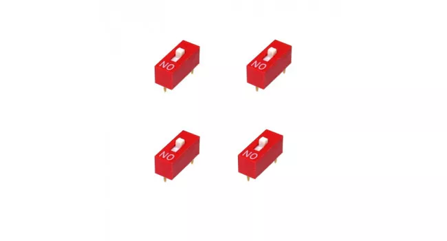 DIP Switch 1 Pole TH ( 4 Pack) DIP Switch 1 Pole TH ( 4 Pack)