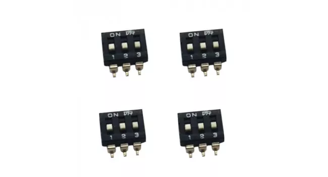 Dip Switch 3 Pole - SMD (4 Pack) Dip Switch 3 Pole - SMD (4 Pack)