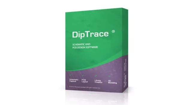 DipTrace Lite, 500 Pins, 2 Signal Layers