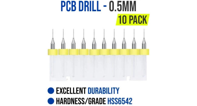 PCB Drill - 0.5mm (10 Pack)