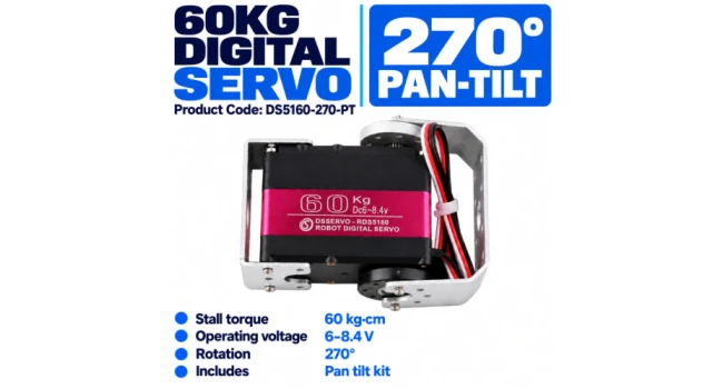 Digital Servo 60kg.cm with Pan and Tilt Kit Digital Servo 60kg.cm with Pan and Tilt Kit