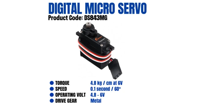 Metal Gear Micro Servo 4.8kg·cm Metal Gear Micro Servo 4.8kg·cm