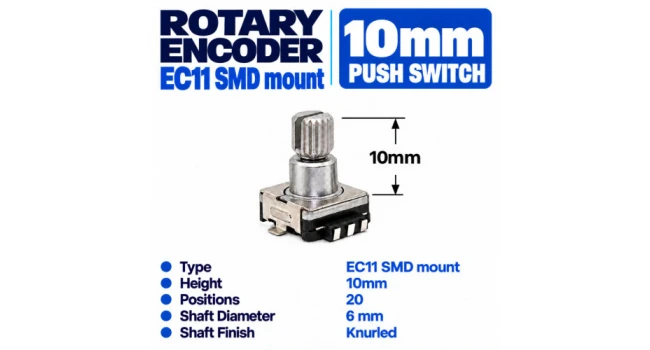 EC11 Encoder with Switch 10mm